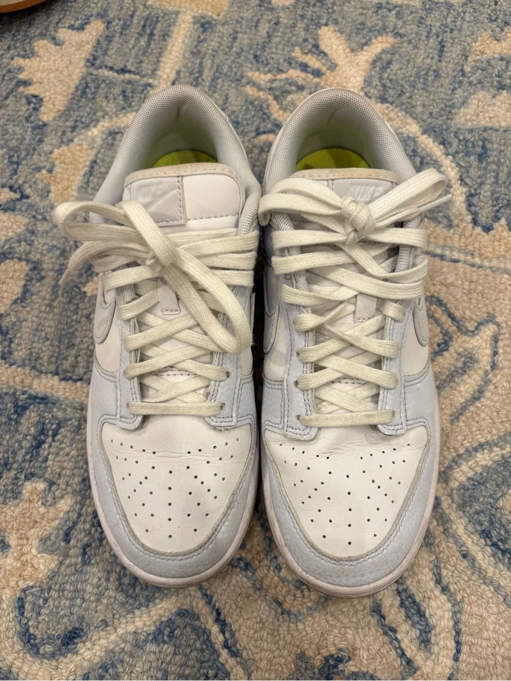 Nike Women's White and Light Blue Sneakers